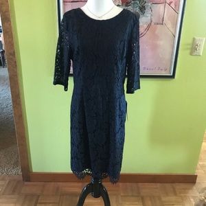 Navy blue lace dress